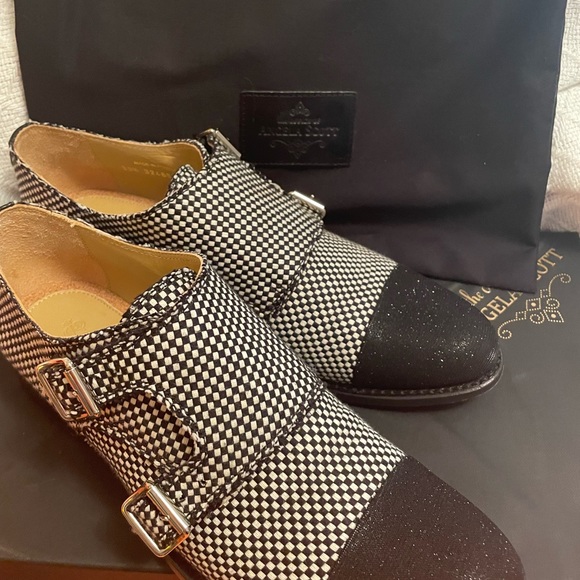 Office of Angela Scott Mr.Colin check size womens 39.5 EU /9 US - Picture 4 of 11